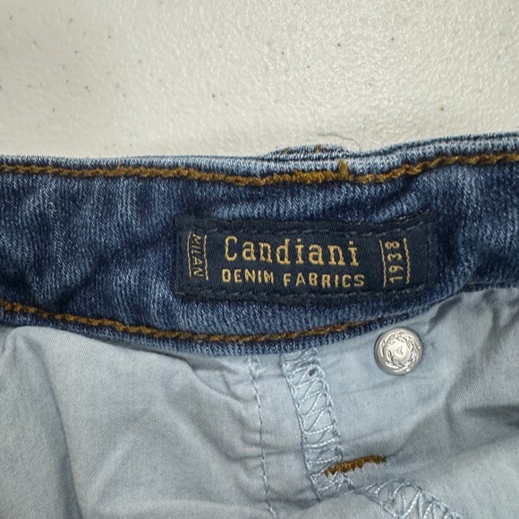 Universal Thread High Rise Skinny Jeans Candiani Denim Blue Raw Hem 14/32R - Picture 8 of 9